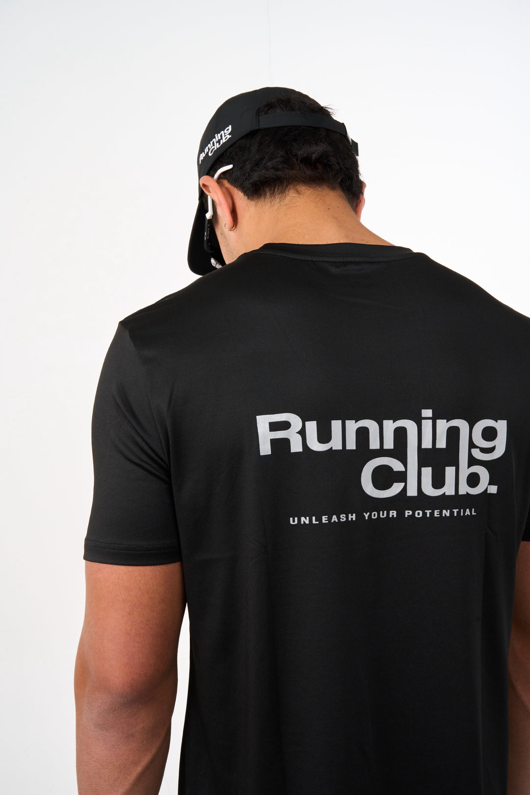 Mens Short Sleeve Running Club Top - Black