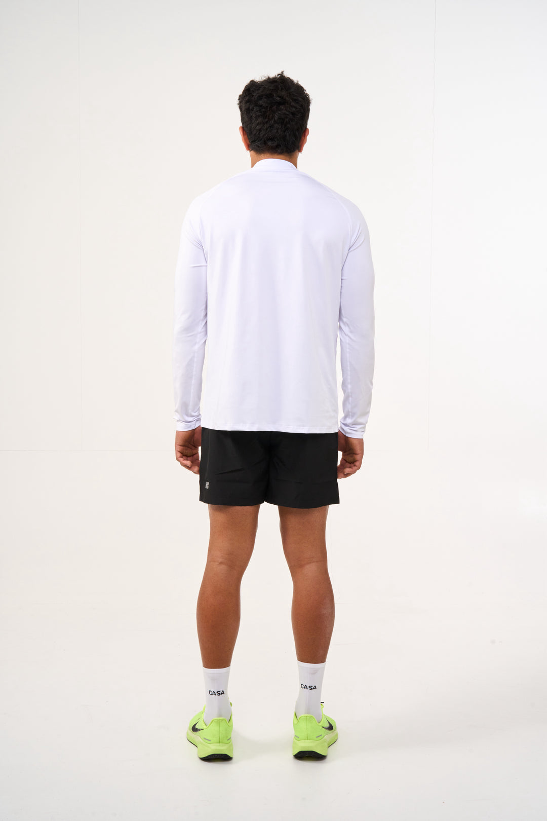 Mens Casa 1/4 Zip Running Top - White